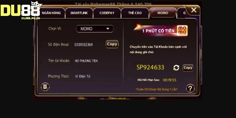 nạp tiền du88